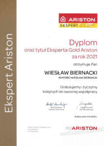Certyfikat Ariston
